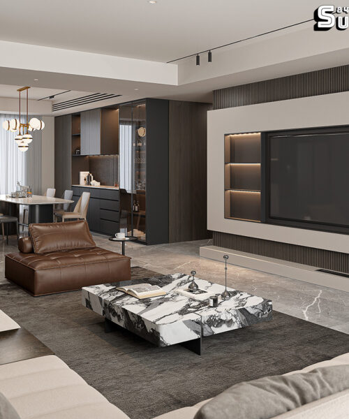 Phòng khách Sketchup 19