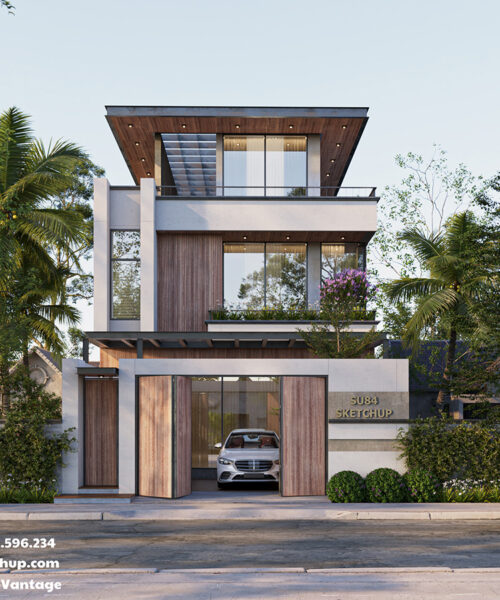 Nhà phố Sketchup 1