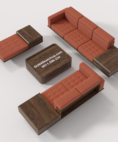 Thư viện gỗ óc chó Sketchup