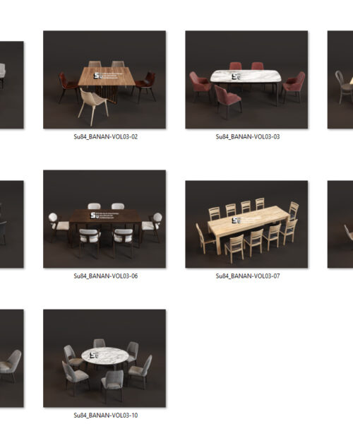 Thư viện bàn ăn Sketchup 2