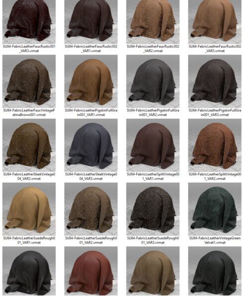 Vật liệu da – Leather textures Full setting